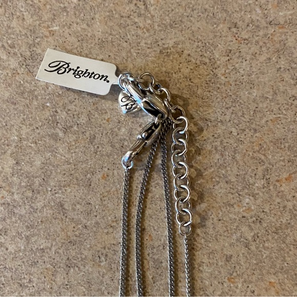 Brighton ANDALUZ Convertible Silver Heart Necklace With Crystal Rhinestones NWT - Picture 7 of 10